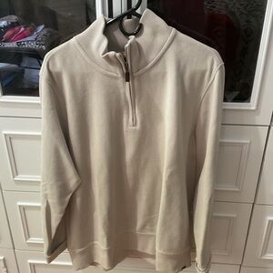 Eddie Bauer Cream Zip Up Sweater